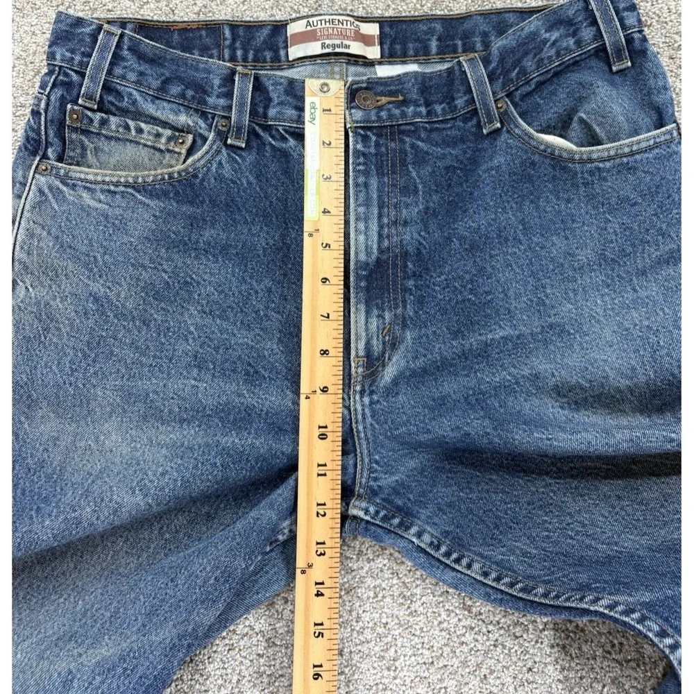 VTG Levis Signature Jeans Mens 36x33 Blue Authentics Regular Fit Straight Cotton